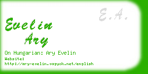 evelin ary business card